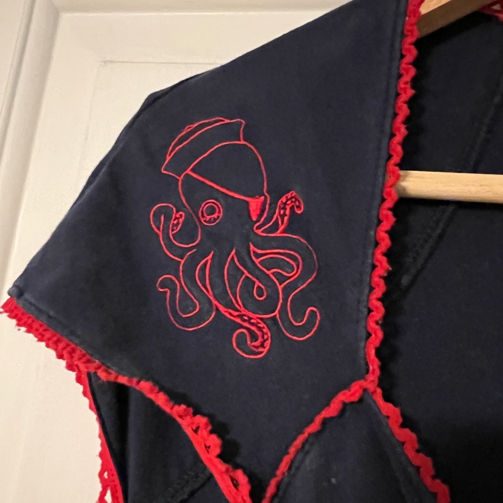 Pinup Couture Luscious navy retro octopus pirate dress size M